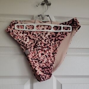 Chelsea28 Pink and Black Swim Bottoms